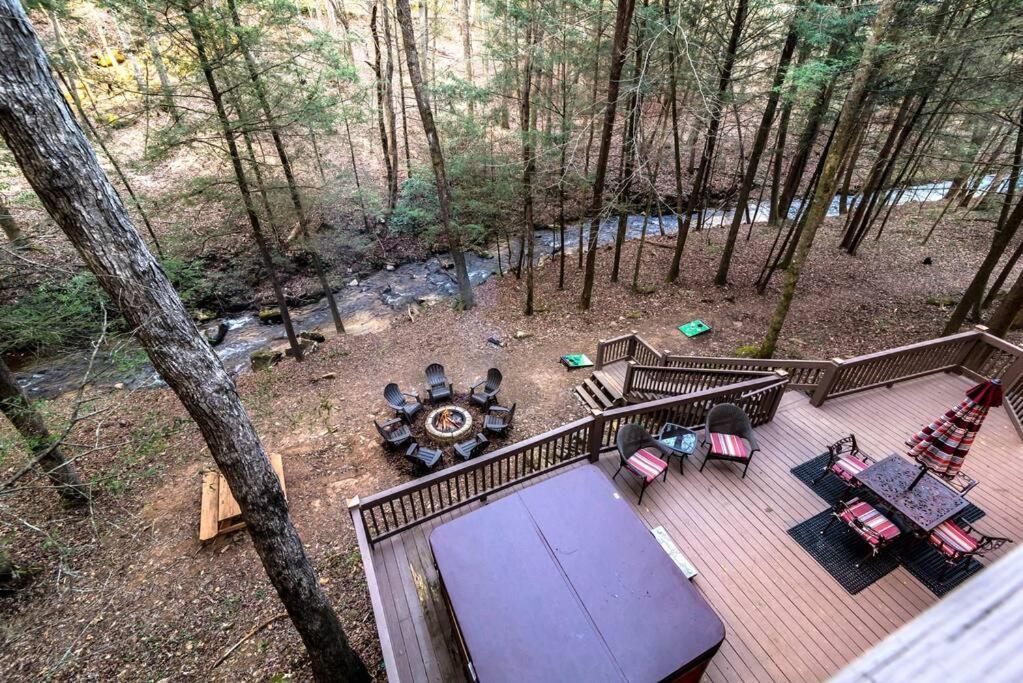 Private Creekside Cabin+Hot Tub,Pool Table, & Pets Ellijay Eksteriør billede